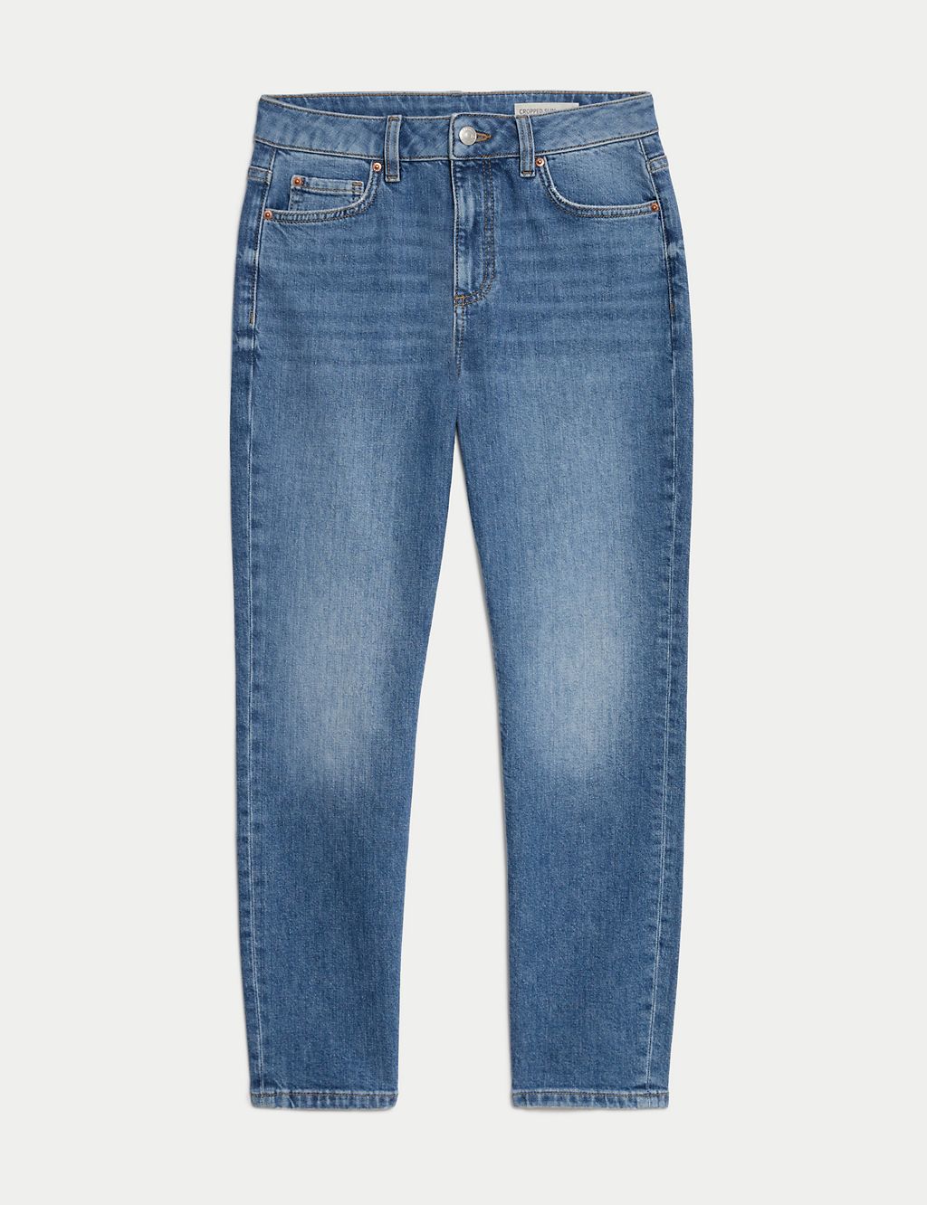 High Waisted Slim Fit Cropped Jeans 1 of 6