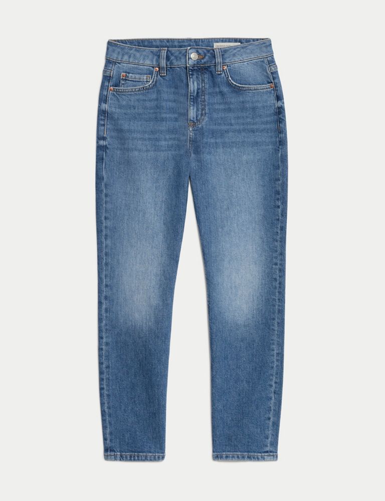 High Waisted Slim Fit Cropped Jeans 3 of 6