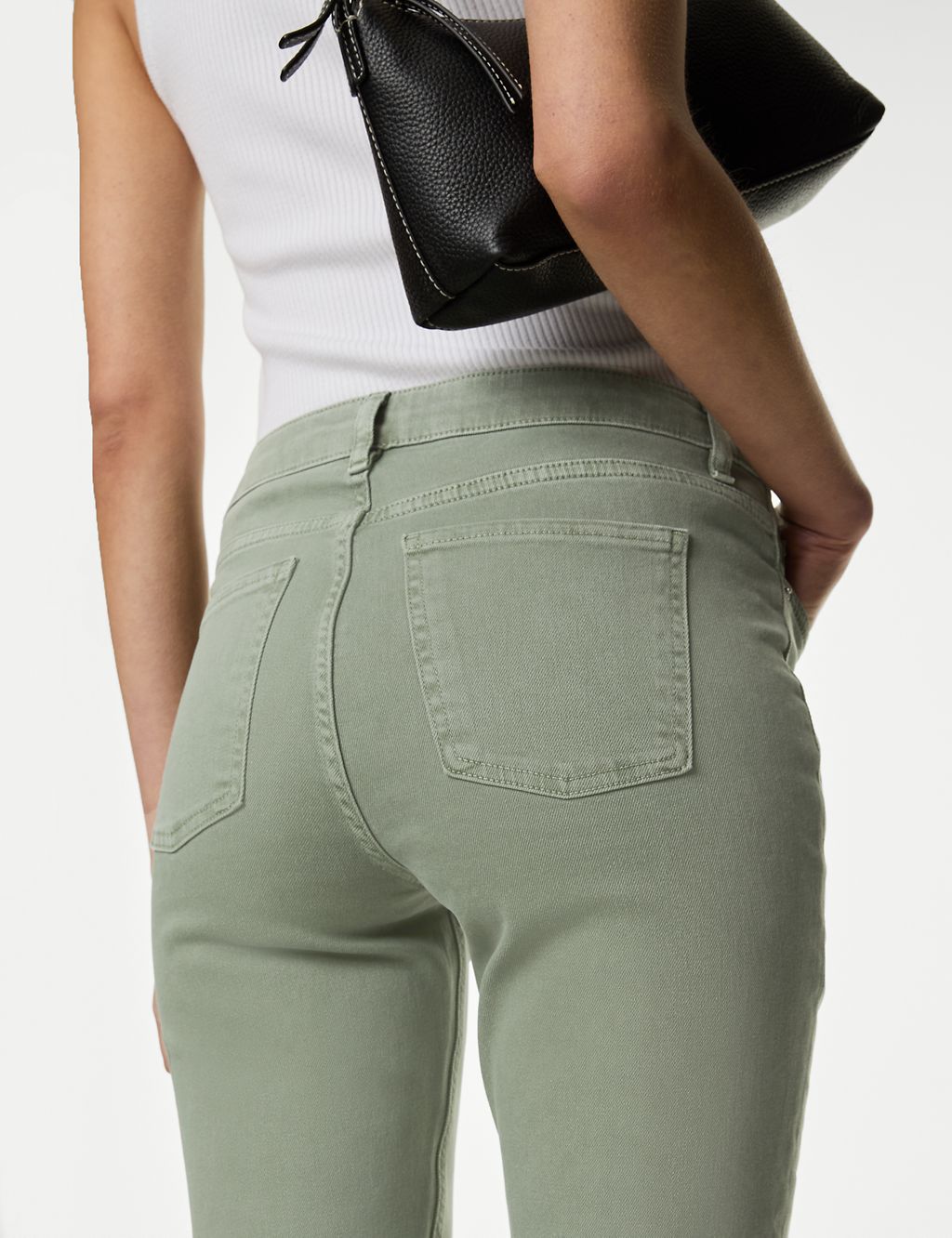 High Waisted Slim Fit Cropped Jeans 5 of 6