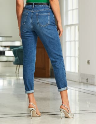 slim leg high waisted jeans