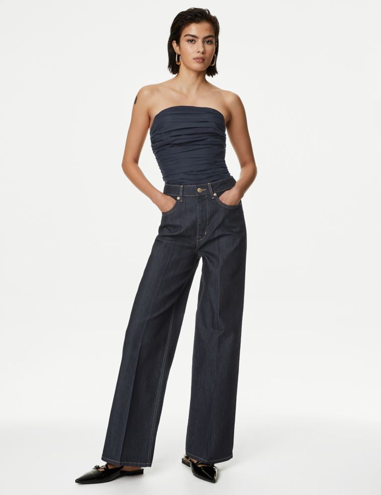 High Waisted Smart Wide Leg Jeans 4 of 6