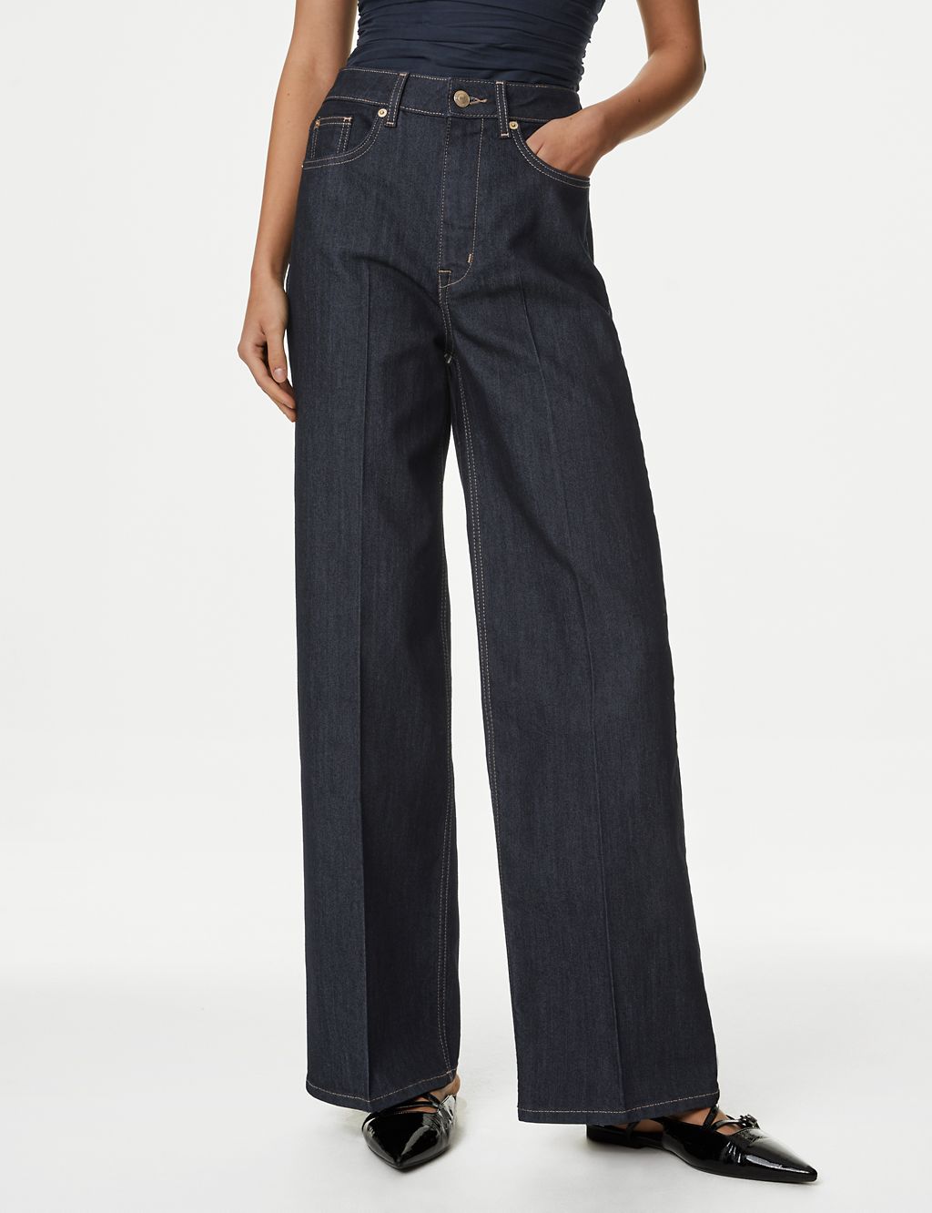 High Waisted Smart Wide Leg Jeans 5 of 6