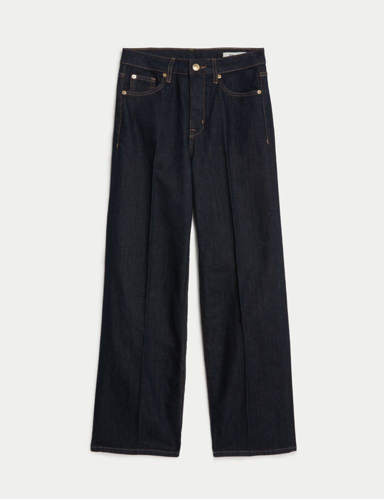 High Waisted Smart Wide Leg Jeans | M&S Collection | M&S
