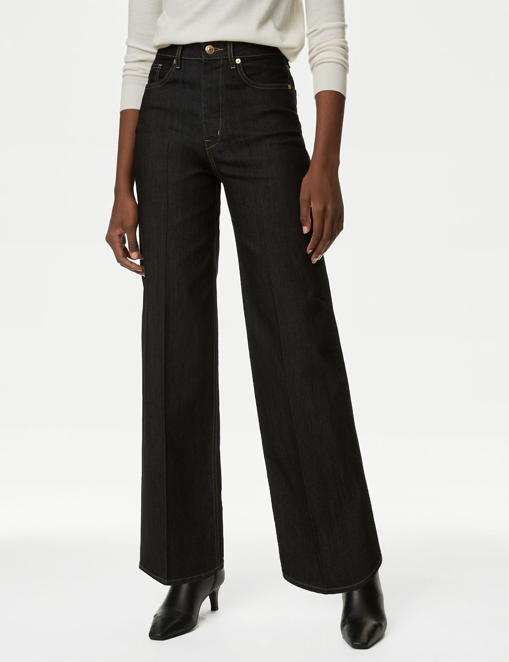 High Waisted Smart Wide Leg Jeans 2 of 5