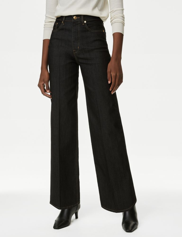 High Waisted Smart Wide Leg Jeans 3 of 5