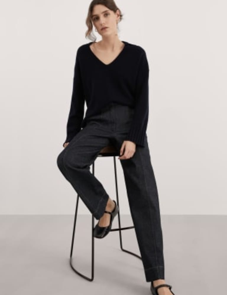 High Waisted Straight Leg Jeans
