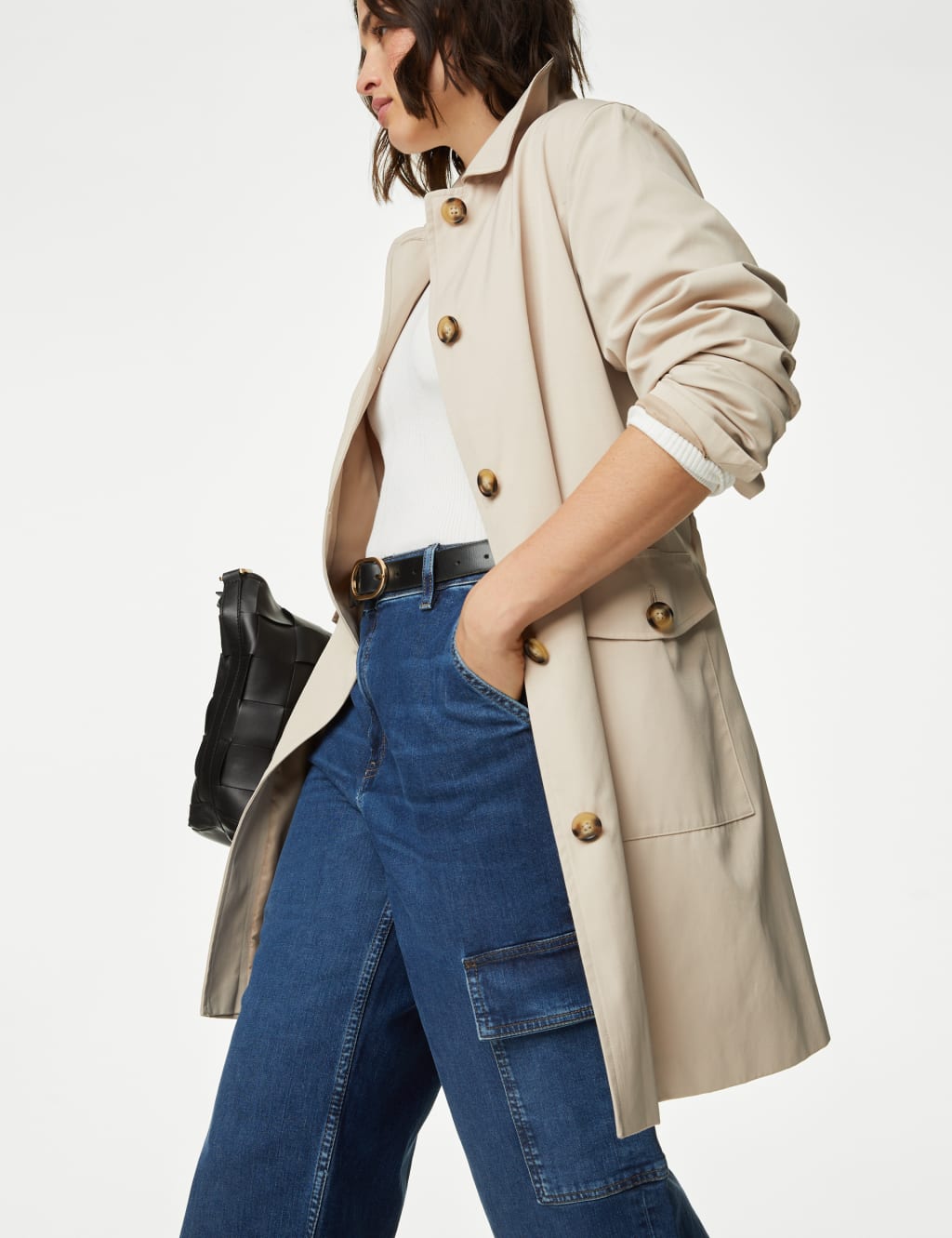 Beige colour ladies jeans sale