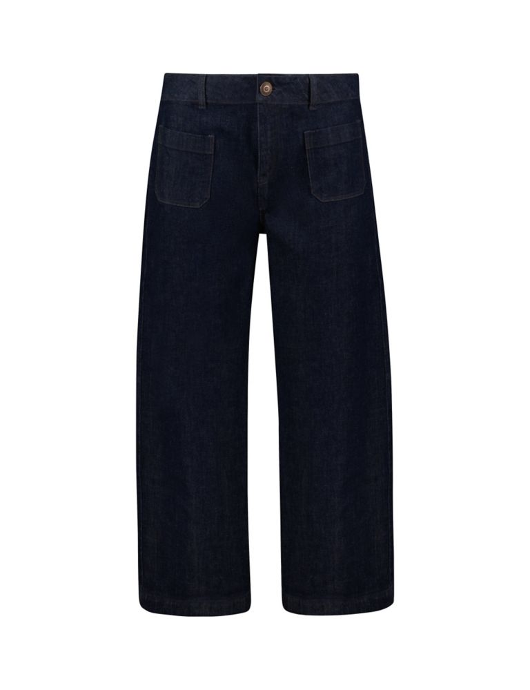High Waisted Wide Leg Cropped Jeans 2 of 5
