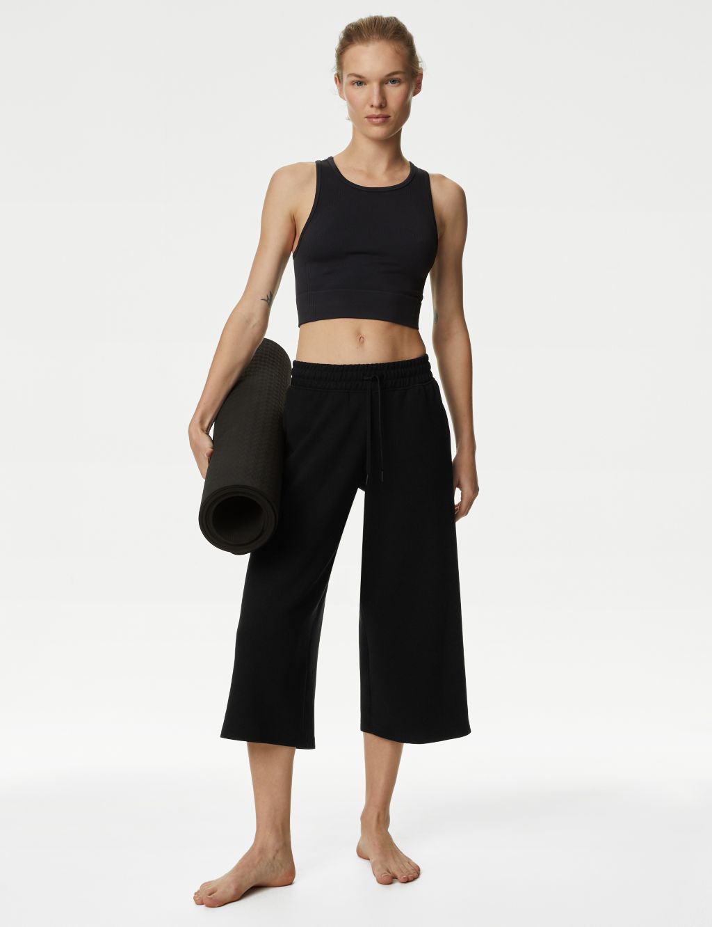High Waisted Wide Leg Culottes 2 of 6
