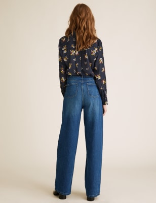marks and spencer high waisted jeans