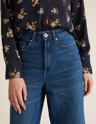 m and s wide leg jeans