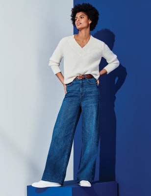 m and s wide leg jeans