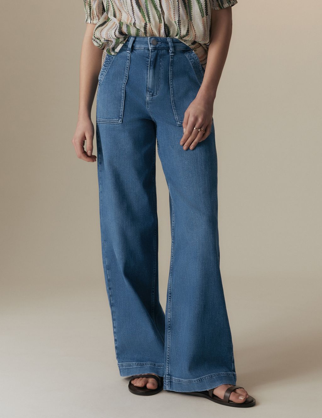 High Waisted Wide Leg Jeans 4 of 5