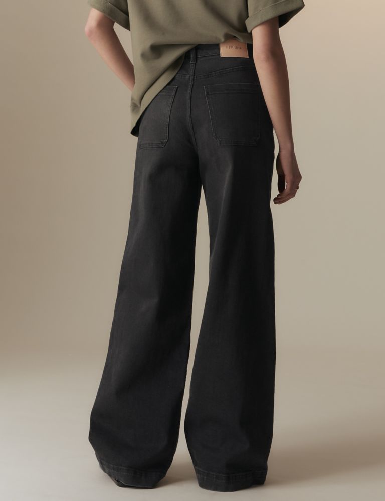 High Waisted Wide Leg Jeans 6 of 6