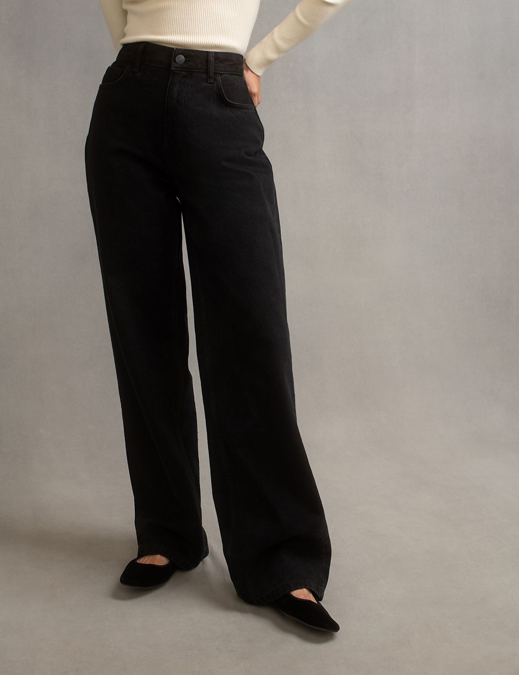 High Waisted Wide Leg Jeans 4 of 5