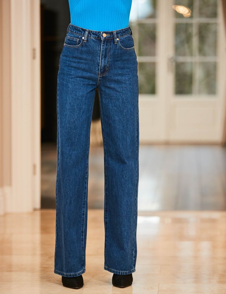 High Waisted Wide Leg Jeans 2 of 5