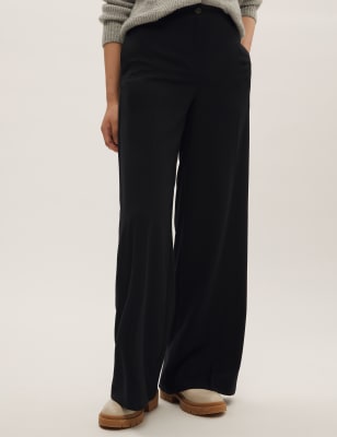 m and s ladies wide leg trousers