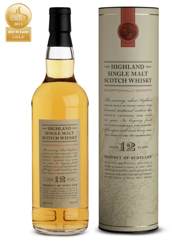 Highland 12 Year Old Single Malt Whisky - Single Bottle 1 of 1