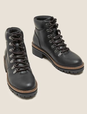 block heel hiker booties