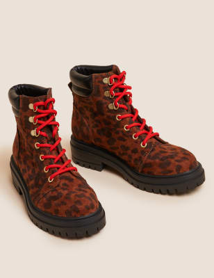leopard print boots flat