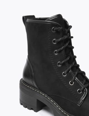 block heel hiking boots