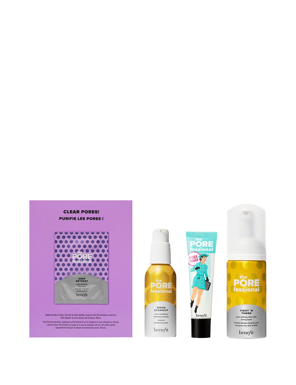 Holiday Pore Score Pore Minimising Cleanser, Toner & Porefessional Primer Gift Set (Worth £63.90) 1 of 4
