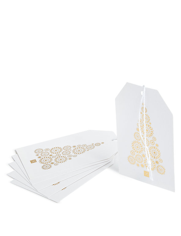 Hollywood 6 Gold Tree Gift Tags Image 1 of 2