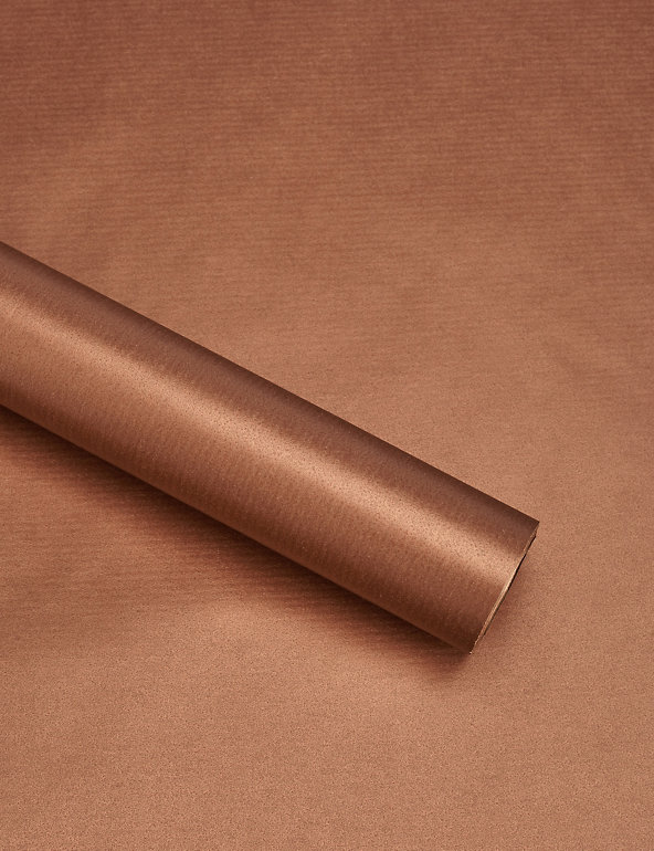 Hollywood Copper Kraft 3m Christmas Wrapping Paper Image 1 of 2
