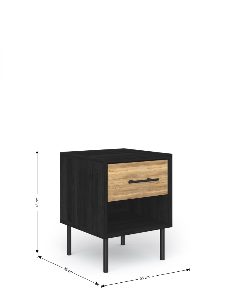 Holt 1 Drawer Slim Bedside Table 5 of 5