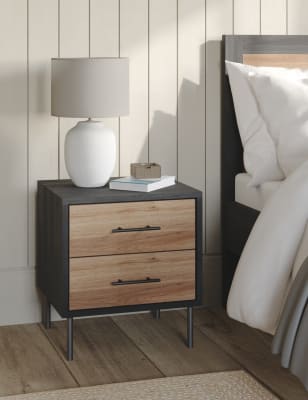 Metal deals bedside table