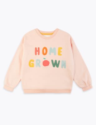 home grown slogan sweatshirt 2 7 years m s