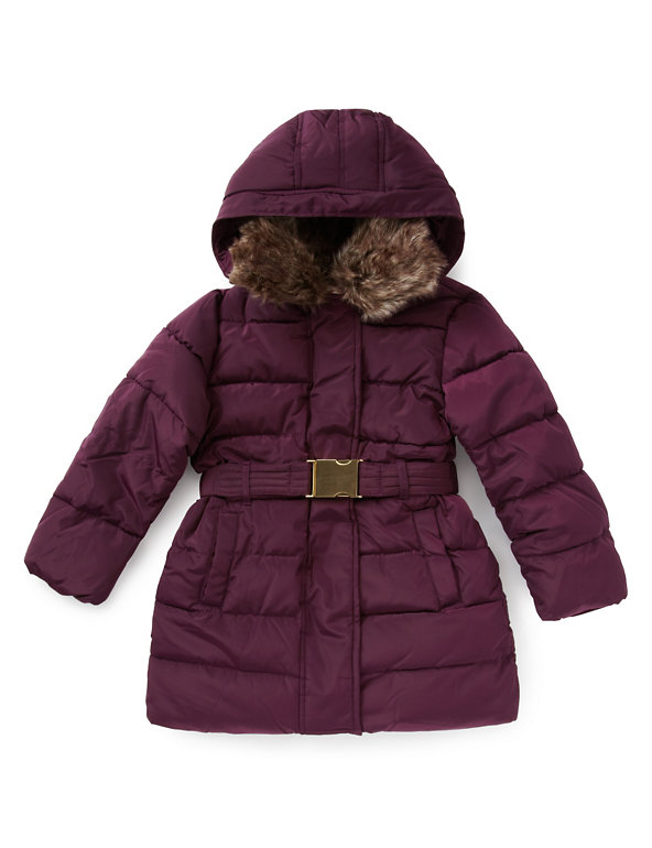 Hooded & Padded Long Thermal Coat with Stormwear™ (5-14 Years) Image 1 of 2