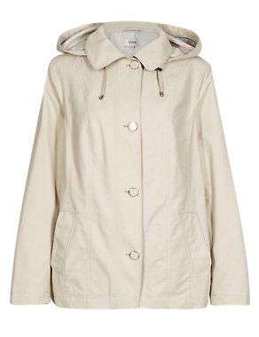 Hooded & Panelled Harrington Jacket with Stormwear™ Image 2 of 8