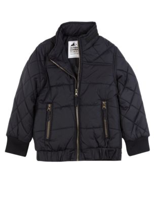 Hooded & Quilted Bomber Jacket with Stormwear™ (1-7 Years) Image 2 of 5