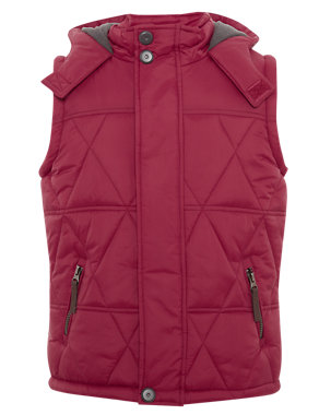 Hooded & Quilted Thermal Padded Gilet (5-14 Years) Image 2 of 7