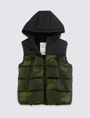 Hooded Camouflage Gilet (3-16 Years) Image 2 of 6