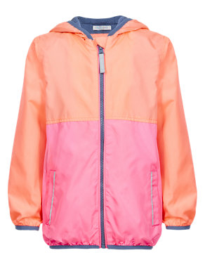 Hooded Colour Block Jacket with Stormwear™ (1-7 Years) Image 2 of 4