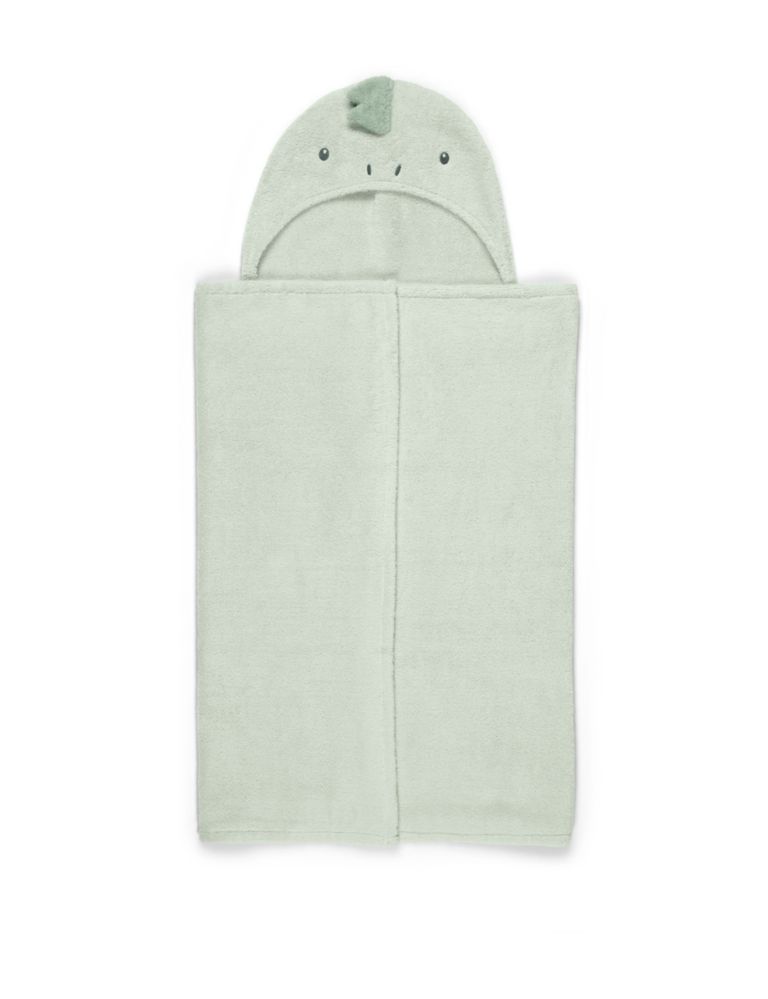 Hooded Dinosaur Baby Towel 1 of 5