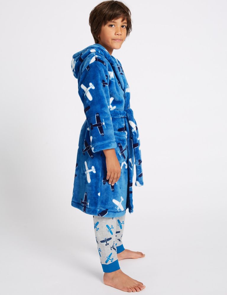 Hooded Dressing Gown with Belt (1-16 Years) 3 of 6
