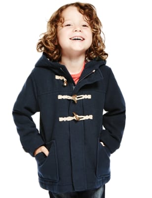 boys black duffle coat