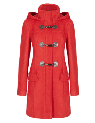 Hooded Duffle Coat with Wool | M&S Collection | M&S