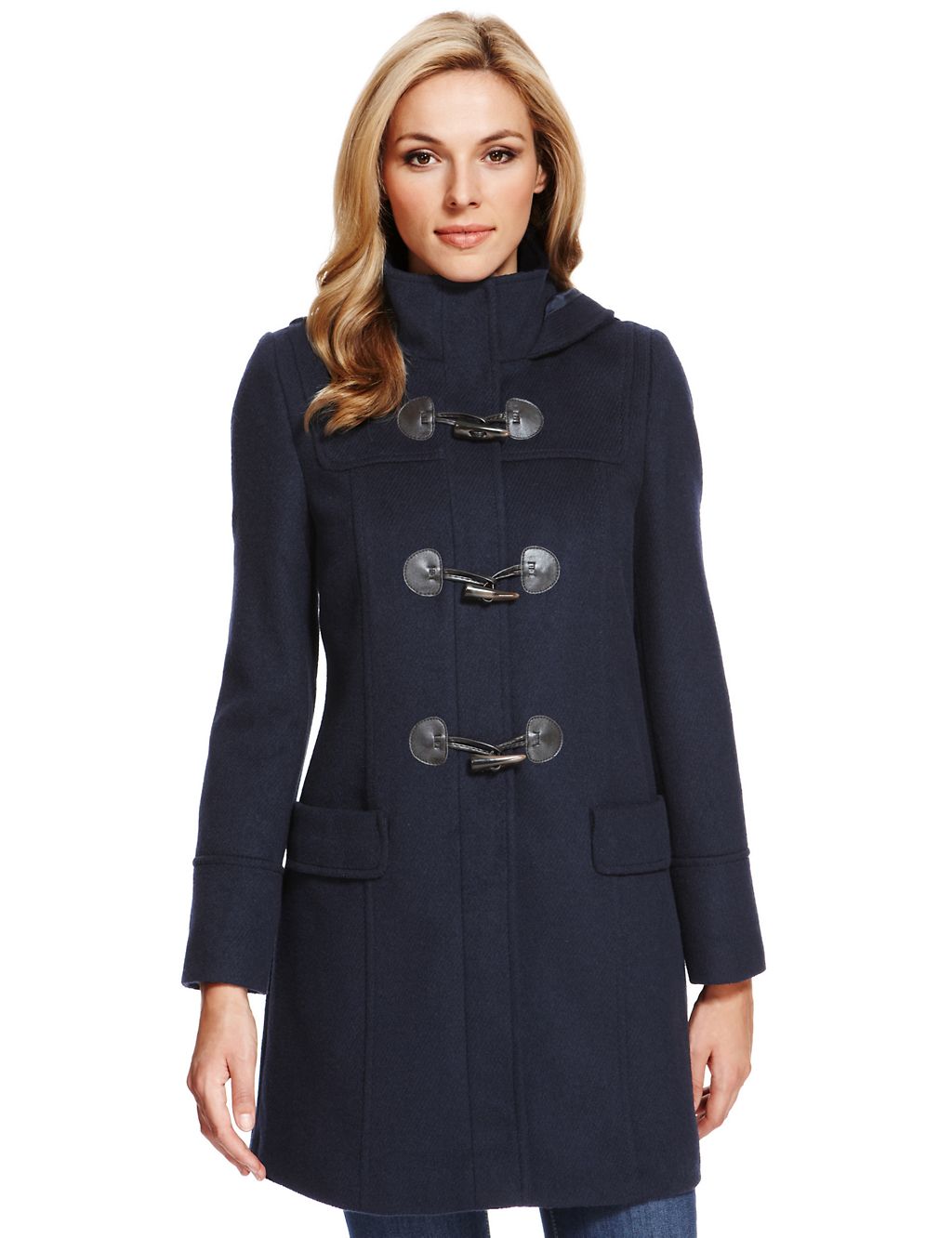 Hooded Duffle Coat with Wool 3 of 7