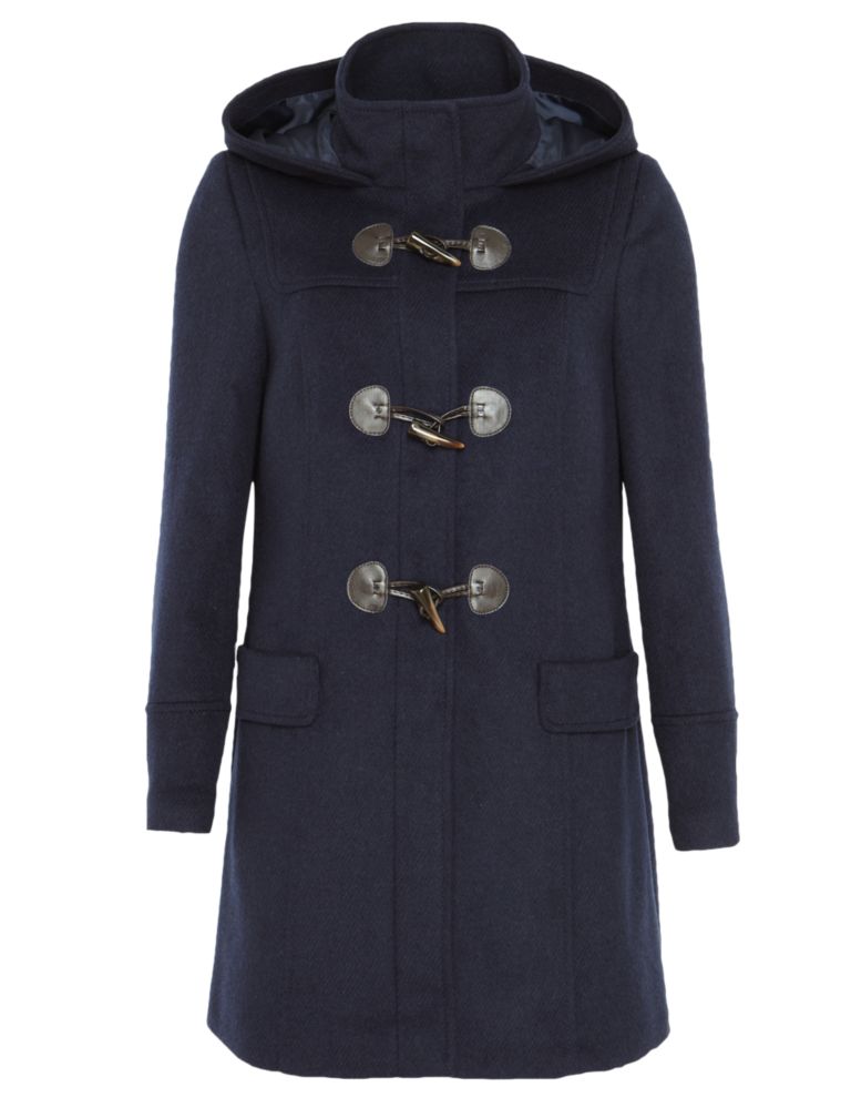 Hooded Duffle Coat with Wool 2 of 7