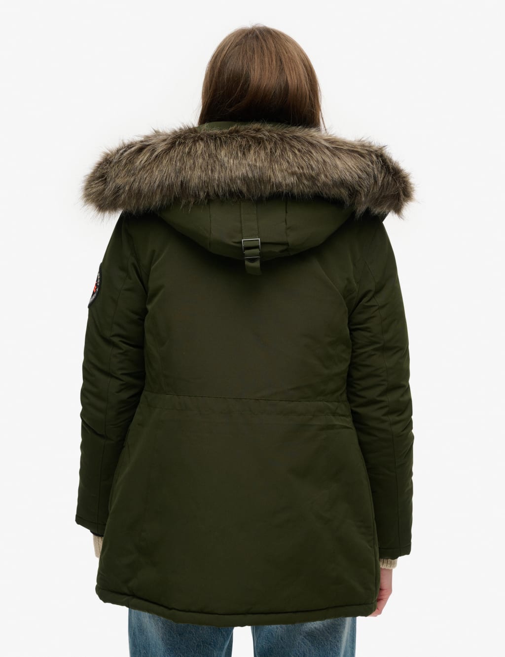 Hooded Faux Fur Trim Parka Coat | Superdry | M&S