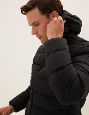 m&s feather and down jacket