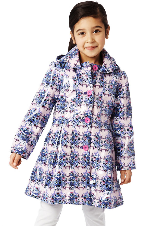 Hooded Floral & Butterfly Print Mac with Stormwear™ Image 1 of 1