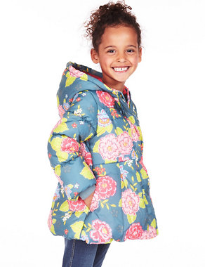 Hooded Floral Padded Coat with Stormwear™ Image 2 of 6