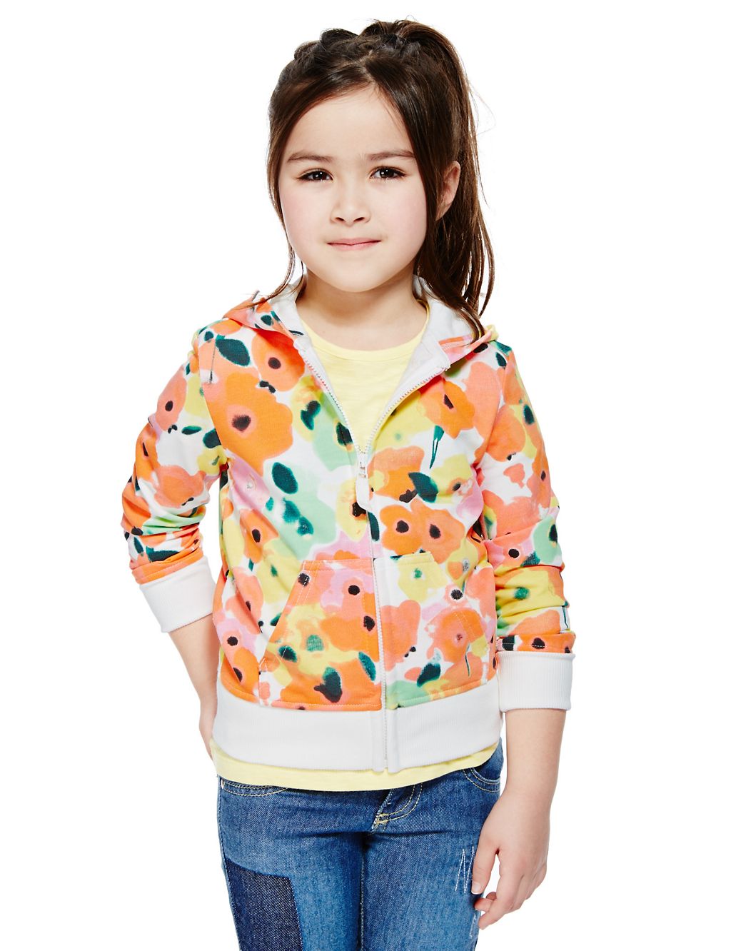 Hooded Floral Sweat Top (1-7 Years) 3 of 3