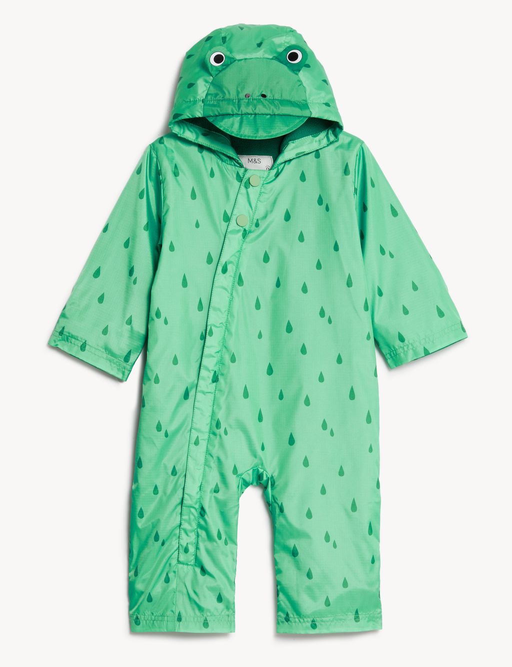 Hooded Frog Puddlesuit (0-3 Yrs) 1 of 8