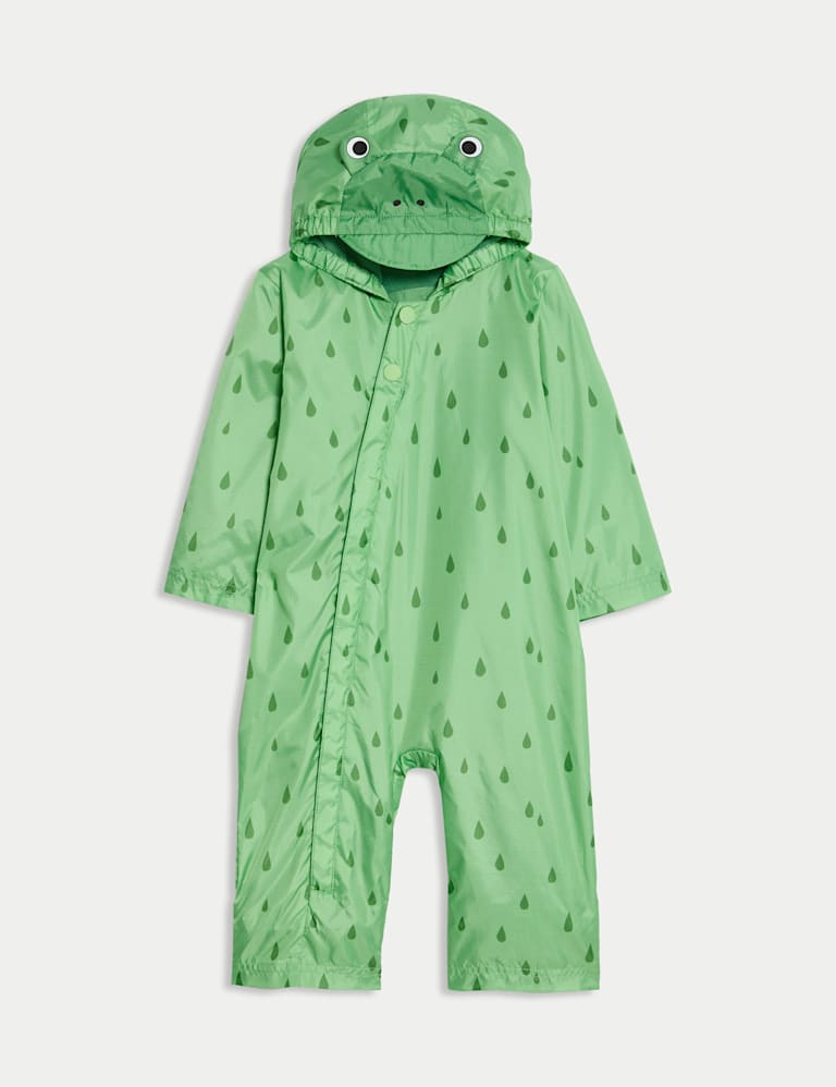 Hooded Frog Puddlesuit (0-3 Yrs) 2 of 8